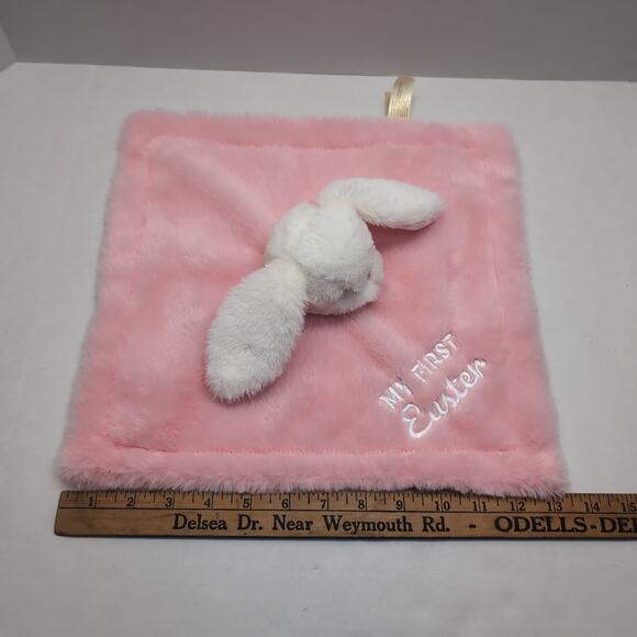 MTY International My First Easter Lovey Rattle Security Blanket Baby Plush Pink - Picture 7 of 8